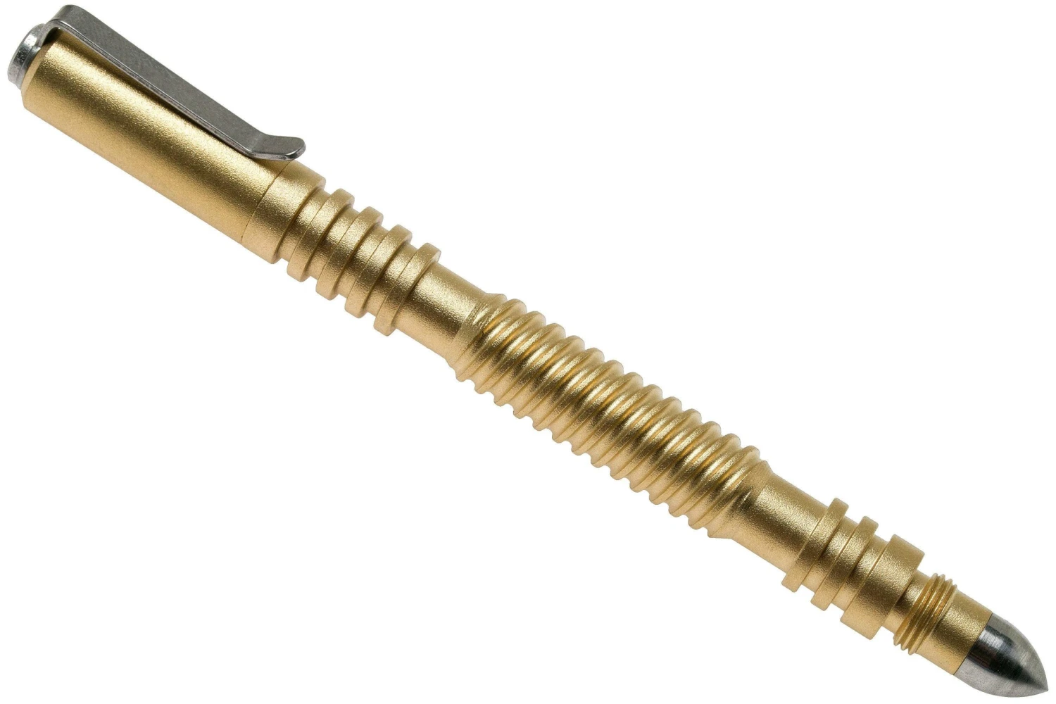 Rick Hinderer Spiral Investigator Pen Brass/Messing, Beadblasted, Taktischer Stift 3 Rick Hinderer Spiral Investigator Pen Brass/Messing, Beadblasted, Taktischer Stift