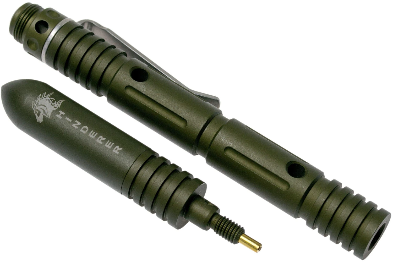 Rick Hinderer Extreme Duty Modular Kubotan Pen Deluxe-Set Mattes OD Grün, Taktischer Stift 4 Rick Hinderer Extreme Duty Modular Kubotan Pen Deluxe-Set Mattes OD Grün, Taktischer Stift – Bild 2