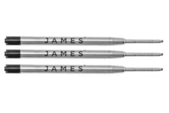 The James Brand The Burwell D2 Ink Refill CO307903-11 Black, 3er Pack, Nachfüllpatrone