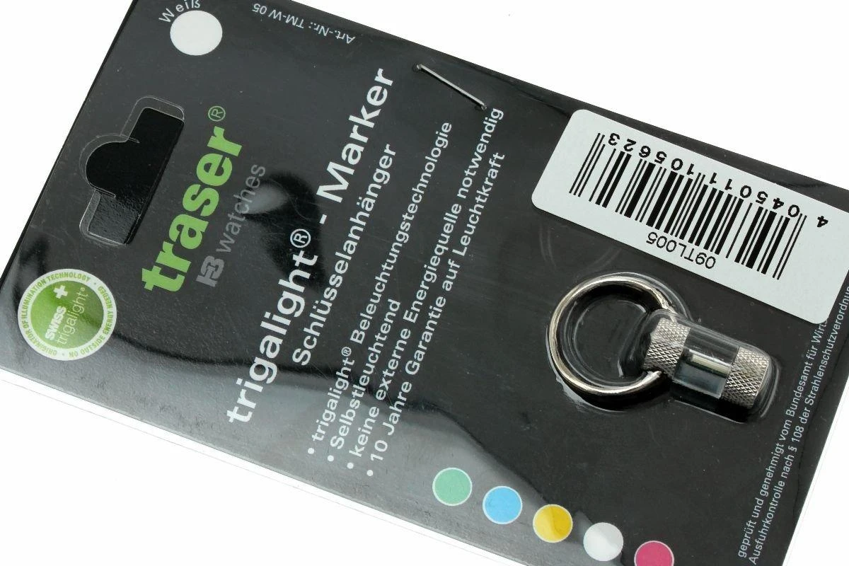 Traser Selbstleuchtender Schlüsselanhänger, Weiß 4 Traser Selbstleuchtender Schlüsselanhänger, Weiß – Bild 2