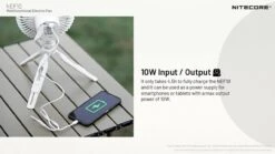 Nitecore NEF10 Portable Fan, Weiß, Ventilator Mit Lampe Und Powerbank -Deutschland Jagd Licht Verkaufs-Shop NCENF10 W 03 nitecore