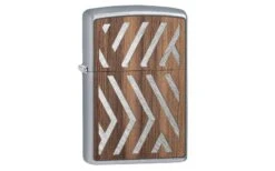 Zippo Woodchuck Walnut Emblem Herringbone Sweep 29902-000002, Feuerzeug